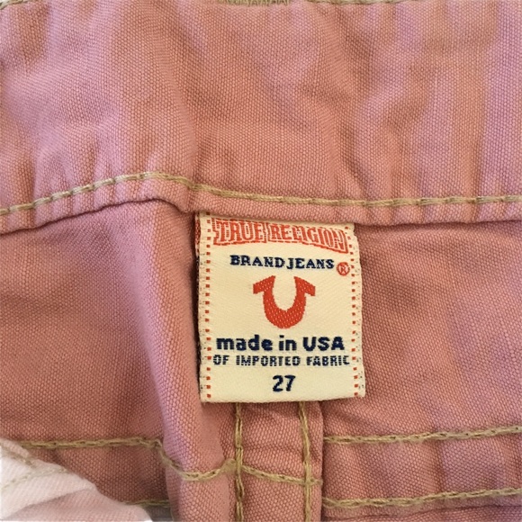 new True Religion ʊ Lizzie Lightweight Denim Mini Skirt ʊ Faded Red ʊ Size 4 27 - Picture 6 of 16